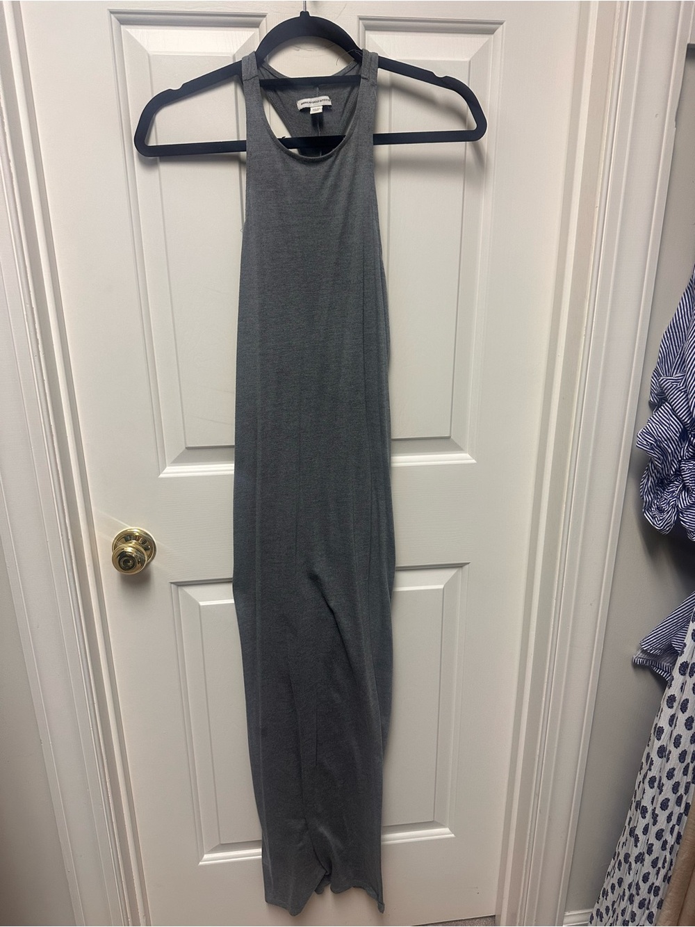 American Eagle Outfitters Gray Sleeveless Maxi Dress